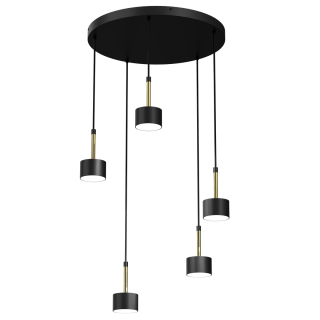 Lampa wisząca ARENA BLACK/GOLD 5xGX53 MLP7763