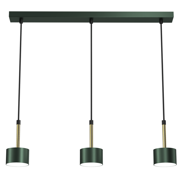 Lampa wisząca ARENA GREEN/GOLD 3xGX53 MLP7767