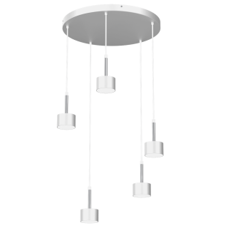 Lampa wisząca ARENA WHITE/SILVER 5xGX53 MLP7781