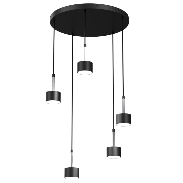 Lampa wisząca ARENA BLACK/SILVER 5xGX53 MLP7787