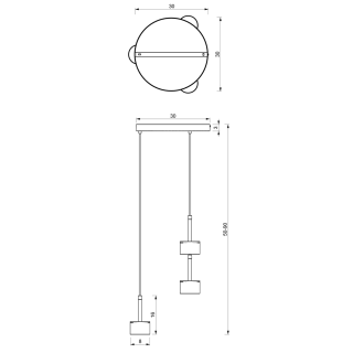 Lampa wisząca ARENA BLACK/SILVER 3xGX53 MLP7786