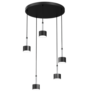 Lampa wisząca ARENA BLACK/SILVER 5xGX53 MLP7787