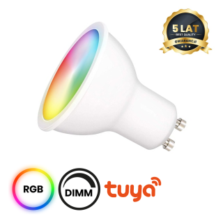 Żarówka LED Wi-FI GU10 5W Smart Tuya RGB+CCT+DIM EKSM6673