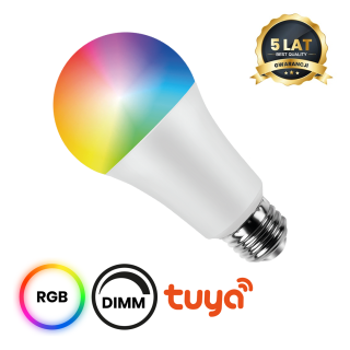 Żarówka LED Wi-FI A60 8W E27 Smart Tuya RGB+CCT+DIM EKSM6659