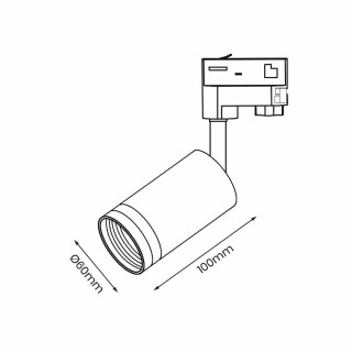 Track Spot Pipe Ring Czarny 1xGU10 - 3-obwodowy ML7671