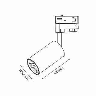 Track Spot Pipe Czarny 1xGU10 3-obwodowy ML7679