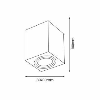 Bima Ring Square White 1xGU10 ML7684