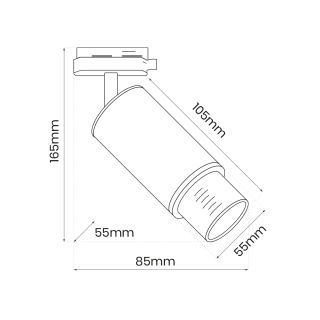 Oprawa Mica Zoom Track Biały 1xGU10 ML7368