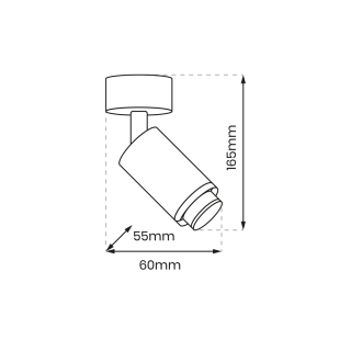 Oprawa Mica Spot Zoom Biały 1xGU10 ML7372