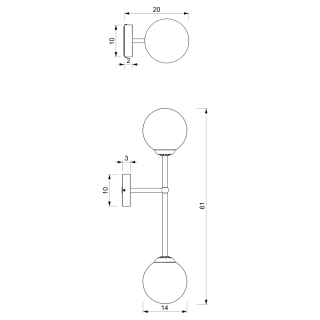 Kinkiet POP 2xE14 MLP7843