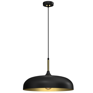 Lampa wisząca LINCOLN BLACK/GOLD 1xE27 45cm MLP7898