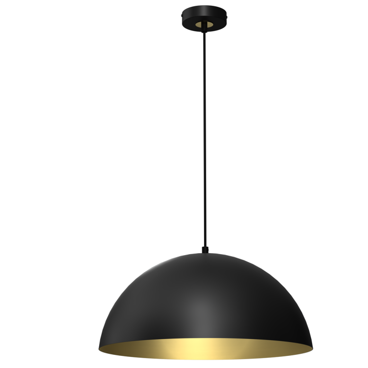 Lampa wisząca BETA BLACK/GOLD 1xE27 45cm MLP7973