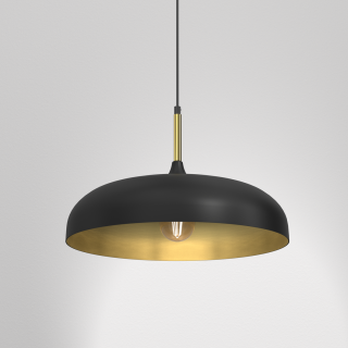 Lampa wisząca LINCOLN BLACK/GOLD 1xE27 45cm MLP7898