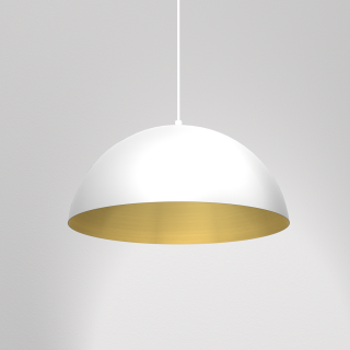 Lampa wisząca BETA WHITE/GOLD 1xE27 45cm MLP7974