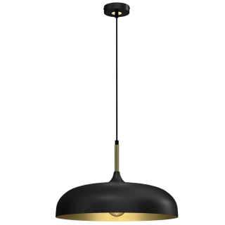 Lampa wisząca LINCOLN BLACK/GOLD 1xE27 45cm MLP7898