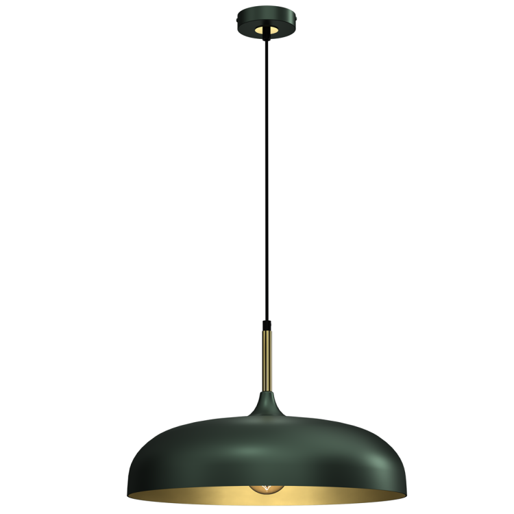 Lampa wisząca LINCOLN GREEN/GOLD 1xE27 45cm MLP7900