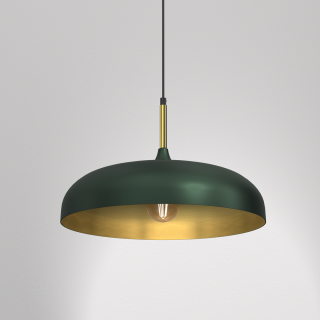 Lampa wisząca LINCOLN GREEN/GOLD 1xE27 45cm MLP7900