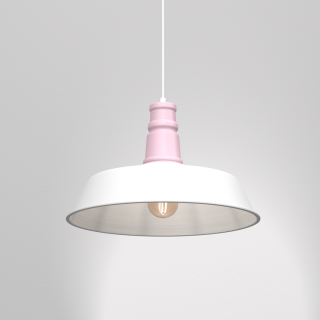 Lampa wisząca ENZO WHITE/PINK 1xE27 MLP7979