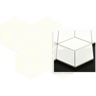 Paradyż UNIWERSALNA MOZAIKA PRASOWANA BIANCO PARADYZ ROMB HEXAGON 20,4X23,8 G1