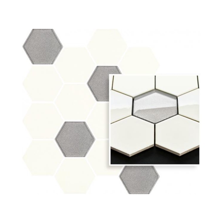 Paradyż UNIWERSALNA MOZAIKA PRASOWANA BIANCO PARADYZ HEXAGON MIX 22X25,5 G1