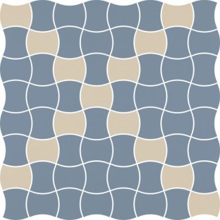 Paradyż MODERNIZM BLUE MOZAIKA PRASOWANA K.3,6X4,4 MIX 30,86X30,86 G1