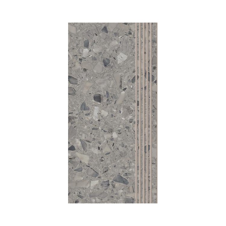 Paradyż TERAZZO GREY STOPNICA NACINANA MAT 29,8X59,8 G1