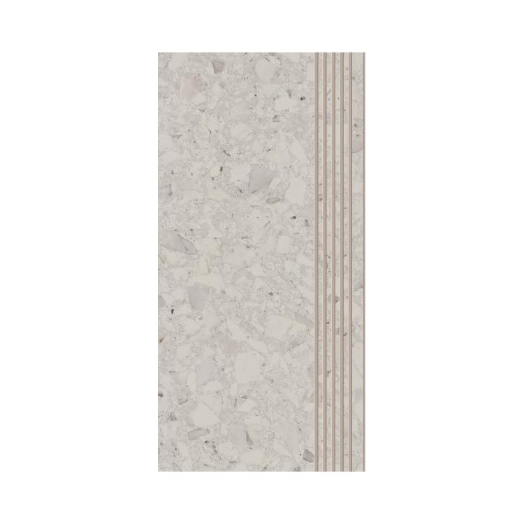 Paradyż TERAZZO WHITE STOPNICA NACINANA MAT 29,8X59,8 G1