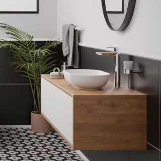 Deante Agawa Bateria umywalkowa wysoka Chrom