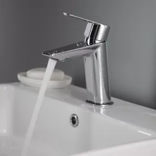 Deante Agawa Bateria umywalkowa stojąca Chrom