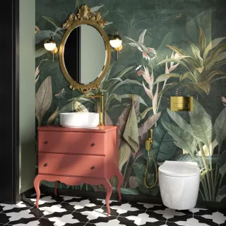 Deante Alpinia Bateria bidetowa podtynkowa ze słuchawką bidetta Złota BGA Z34M