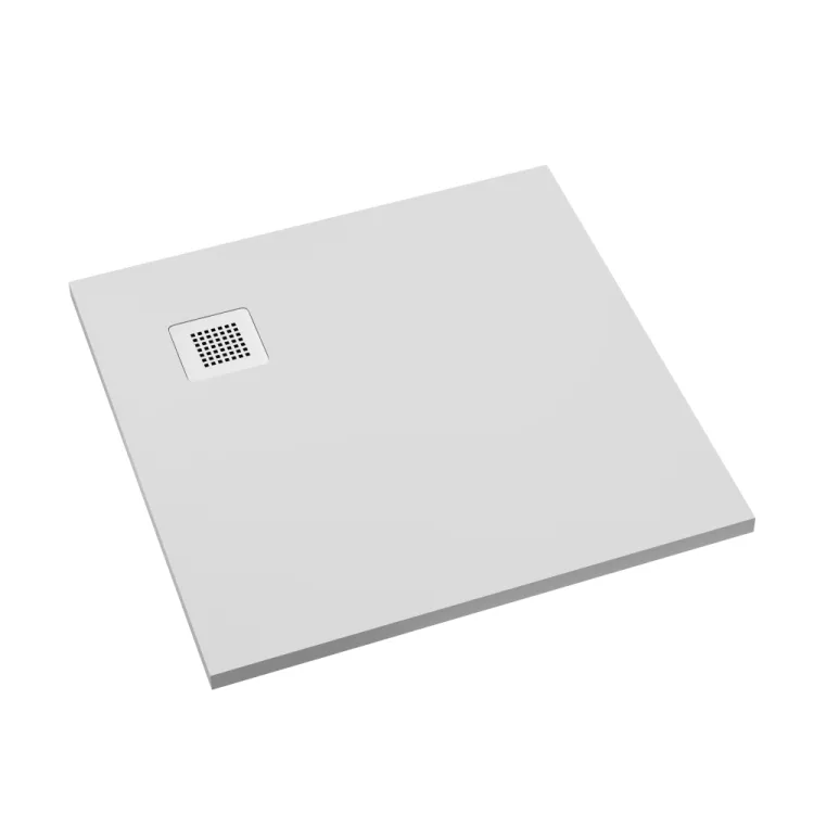 Schedpol Brodzik kompozytowy Stabilsound Plus® Kalait Smooth White 100x100x3,5 cm, kwadratowy 3.3102-M2