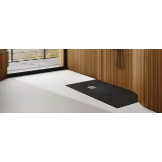 Schedpol Brodzik kompozytowy Stabilsound Plus® Kalait Black Stone 90x110x3,5 cm, prostokątny 3.3116/C/ST-M2