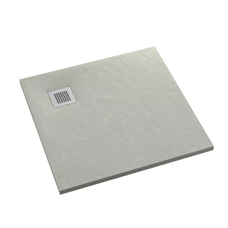 Schedpol Brodzik kompozytowy Stabilsound Plus® Kalait Cement Stone 90x90x3,5 cm, kwadratowy 3.3101/CT/ST-M2