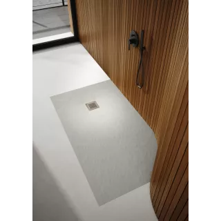 Schedpol Brodzik kompozytowy Stabilsound Plus® Kalait Cement Stone 90x90x3,5 cm R55, półokrągły 3.3104/CT/ST-M2