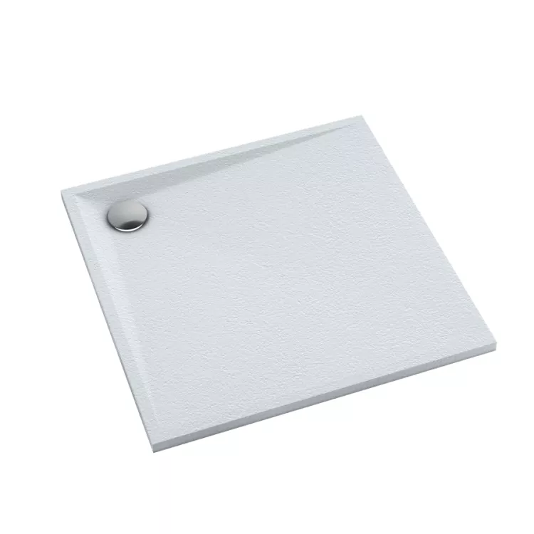 Schedpol Brodzik kompozytowy Stabilsound Plus® Etrusco White Stone 90x90x3 cm, kwadratowy 3.461/B/ST