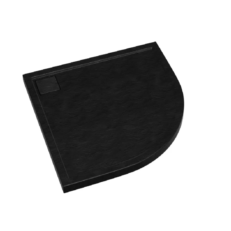 Schedpol Brodzik kompozytowy Stabilsound Plus® Omega Black Stone 100x100x5 cm R55, półokrągły 3.0460/C/ST Schedpol Brodzik kompozytowy Stabilsound Plus® Omega Black Stone 100x100x5 cm R55, półokrągły 3.0460/C/ST