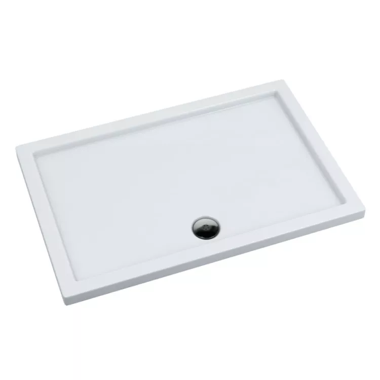 Schedpol Brodzik kompozytowy Stabilsound Plus® Corrina 80x130x5 cm, prostokątny z odpływem na dłuższym boku 3.0244