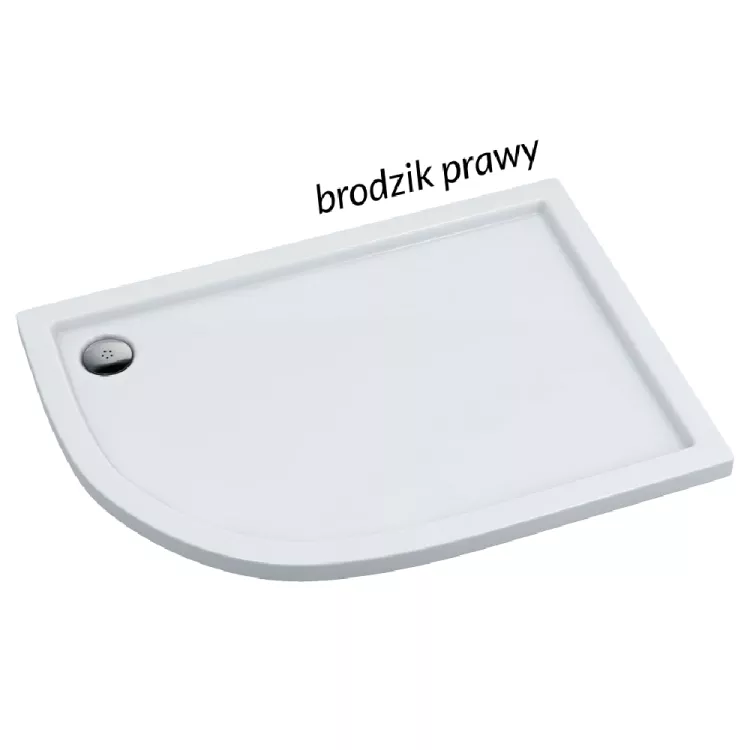 Schedpol Brodzik kompozytowy Stabilsound Plus® Corrina 80x100x5 cm R55, asymetryczny prawy 3.072