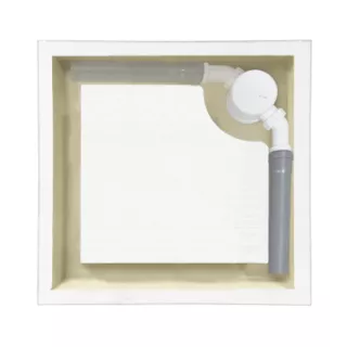Schedpol Brodzik akrylowy zintegrowany z nośnikiem Stabilsound Plus® Grawello 90x90x26 cm R55, półokrągły 3.014