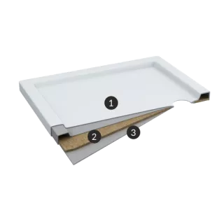 Schedpol Brodzik akrylowy Caspar 90x120x5 cm, prostokątny z odpływem na dłuższym boku 3.267