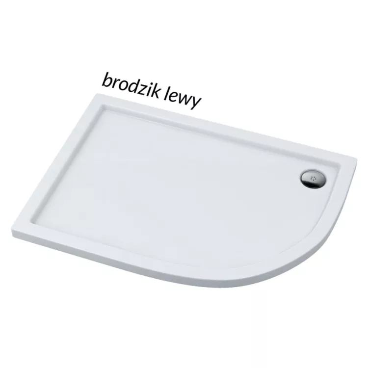 Schedpol Brodzik akrylowy Caspar 85x120x5 cm R55, asymetryczny lewy 3.273
