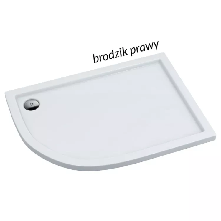 Schedpol Brodzik akrylowy Caspar 100x80x5 cm R55, asymetryczny prawy 3.272