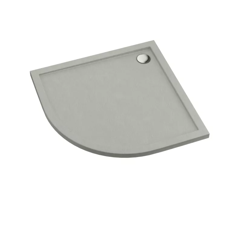 Schedpol Brodzik akrylowy Caspar New Cement Stone 80x80x4,5 cm R55, półokrągły 3.2333/CT/ST
