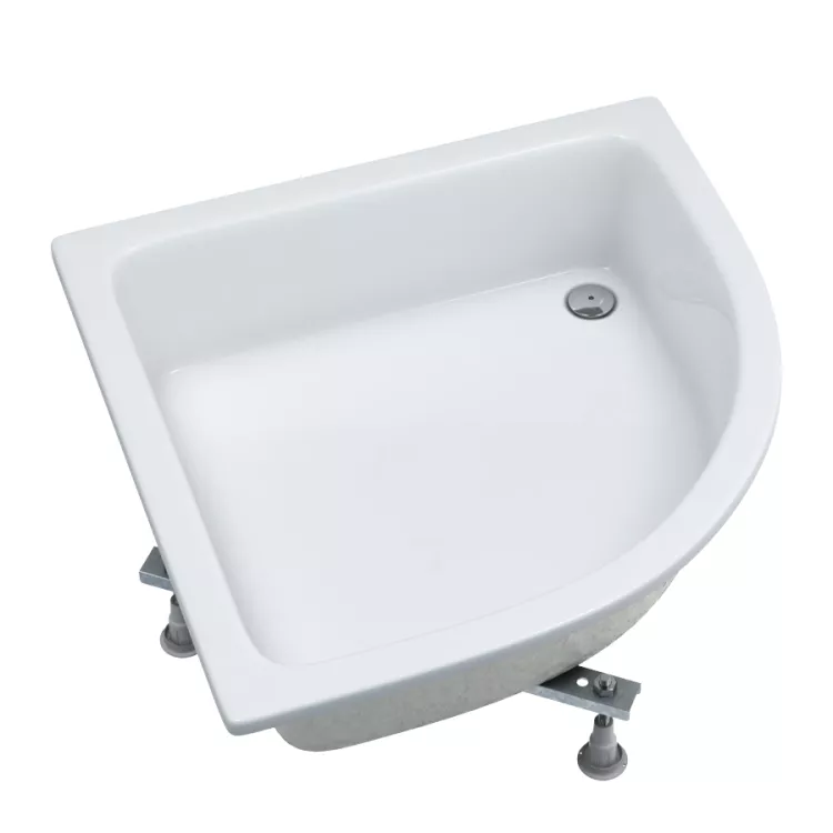 Schedpol Brodzik akrylowy Bona 80x80x27/41 cm R55, półokrągły 3.238