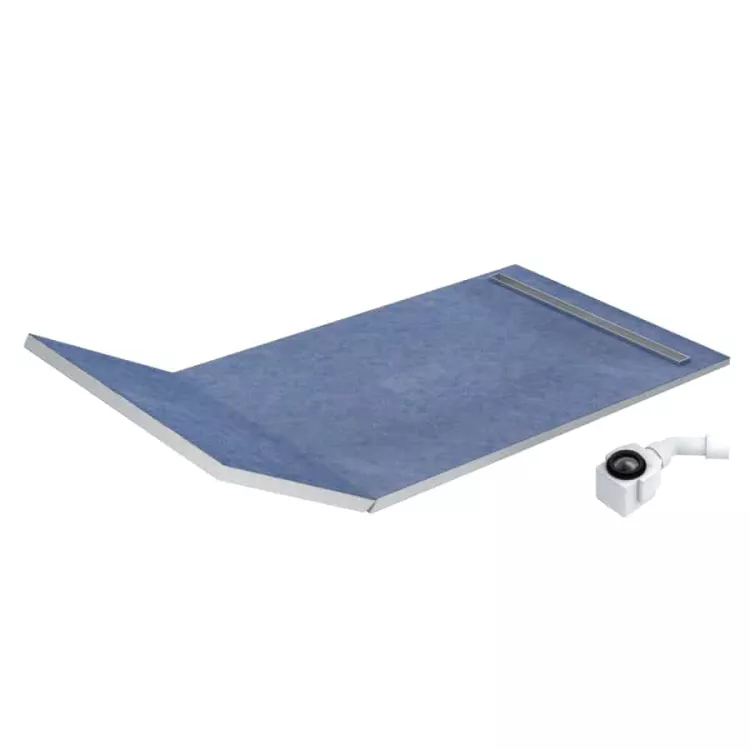 Schedpol Brodzik podpytkowy Stabilsound Plus® 130+50x90x5/12,5 cm, prostokątny z maskownicą Plate Slim 10.113/OLPL