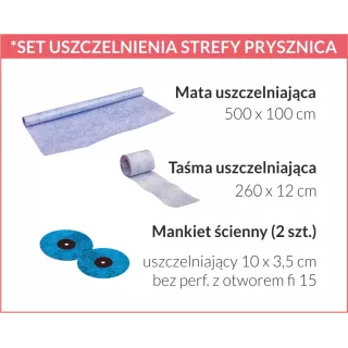 Schedpol Brodzik podpytkowy Stabilsound Plus® 130+50x90x5/12,5 cm, prostokątny z maskownicą Plate Slim 10.113/OLPL