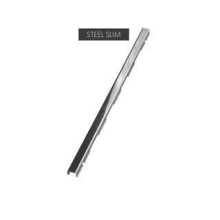 Schedpol Brodzik podpytkowy Stabilsound Plus® 130+50x80x5/12,5 cm, prostokątny z maskownicą Steel Slim 10.114/OLSL