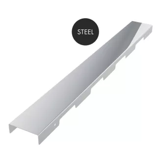 Schedpol Brodzik podpłytkowy Stabilsound Plus® 90x120x5/12,5 cm, prostokątny z odpływem na dłuższym boku z maskownicą Steel 10.0