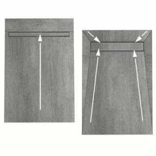 Schedpol Brodzik podpłytkowy Stabilsound Plus® 90x120x5/12,5 cm, prostokątny z odpływem na dłuższym boku z maskownicą Steel 10.0