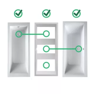 Schedpol Nośnik Stabilsound Plus® z podcięciem na stopy / LED do wanien prostokątnych 140-170x75 cm 1.029-LED